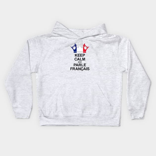 Keep Calm And Parle Français (France) Kids Hoodie by ostend | Designs